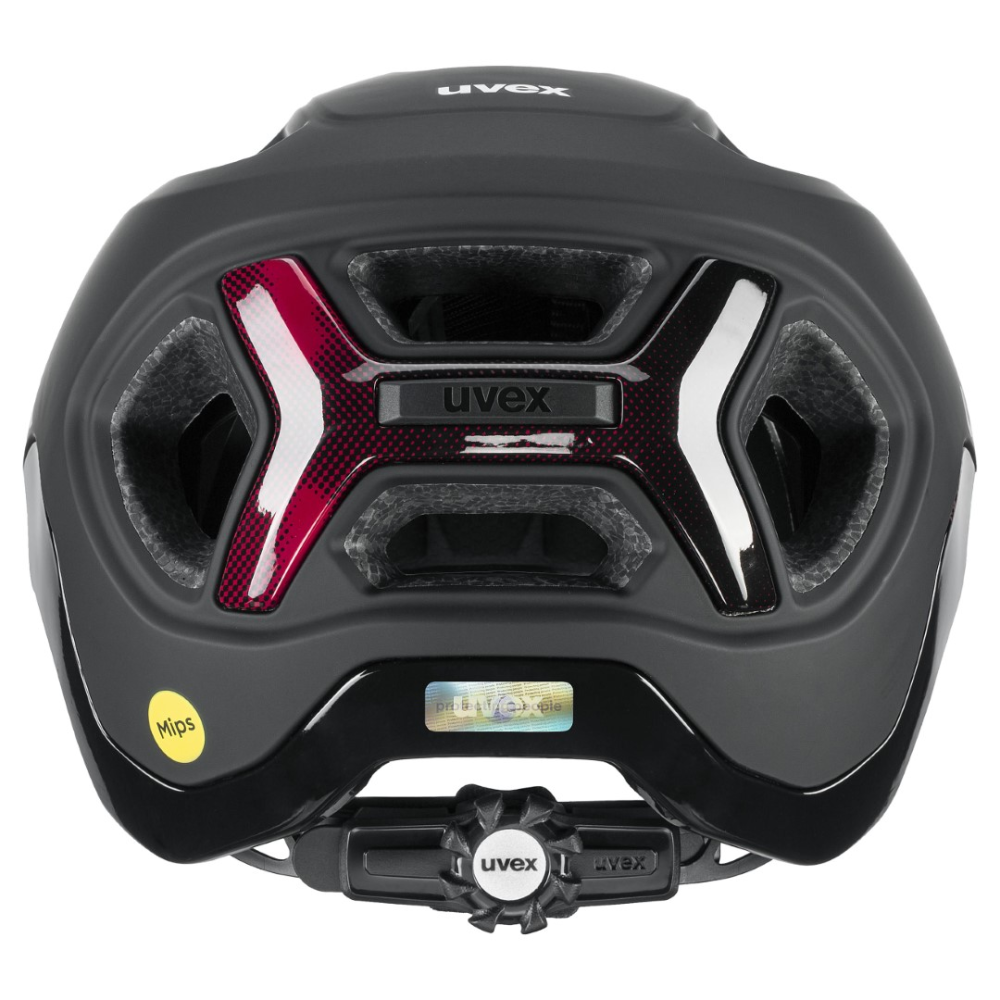 UVEX Helm react MIPS, black-ruby red, 56-59 (M)