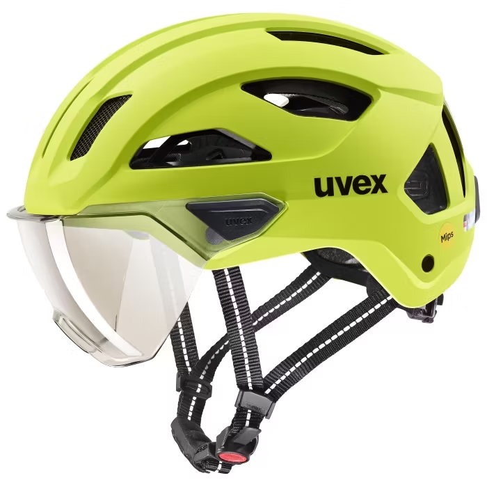 UVEX Visierhelm stride visor MIPS, lime matt, 56-59cm