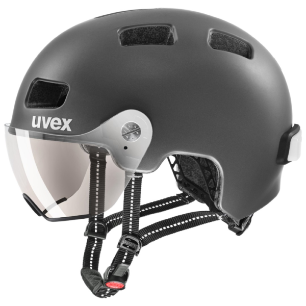 UVEX Visierhelm rush visor, dark silver matt, 55-58